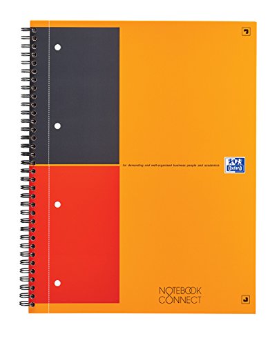 Preisvergleich Produktbild OXFORD 400055726 Notebook Connect International A4+ liniert 80 Blatt mit kostenloser App orange Spiralblock Collegeblock - clevere Organisation für Manager und Führungskräfte