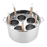 Cuece-pastas Cocedor de Pasta Olla para pasta, olla para pasta de 5 agujeros, cubo para caldera de acero inoxidable con juego de insertos, varias cucharas al mismo tiempo, resistencia a alta