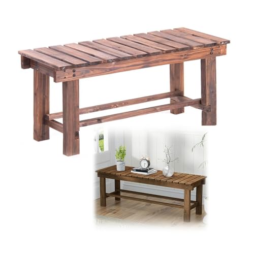 Banc de parc en bois pour porche avant et arrière-cour chaleureuse