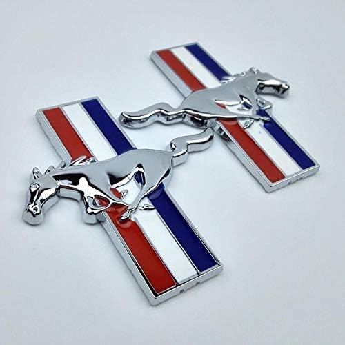Careflection Mustang Fender Badge Emblem Sticker Logo