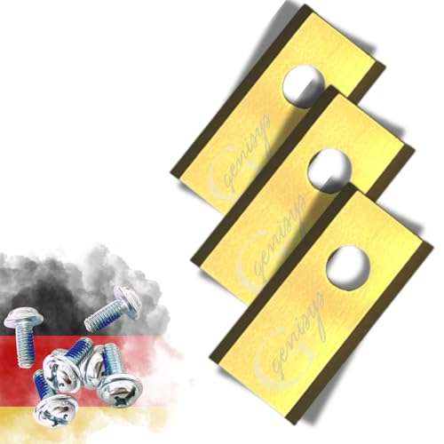 Genisys Titanium Replacement Blade Blades Compatible with LawnMaster OcuMow VBRM16 Robotic Lawnmower - LongLife - 1-Hole Shatterproof [DIN EN 50636 Tested], Pieces: 30