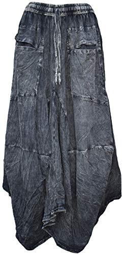 Jupe en coton détresse Gheri vêtements femmes coupe asymétrique à poche
