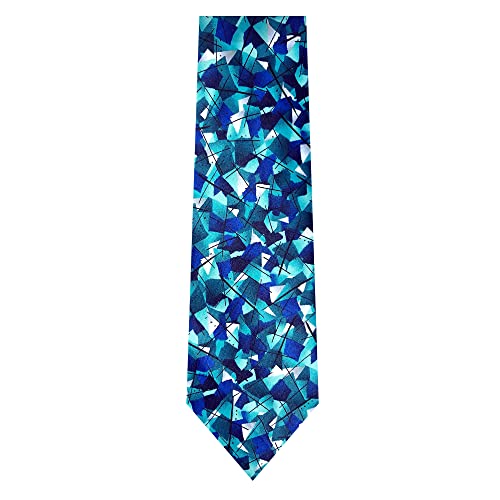 Jerry Garcia Men's Like A Twittering Machine Artwork Deco Blue Green Regular Neck Tie #TOP4