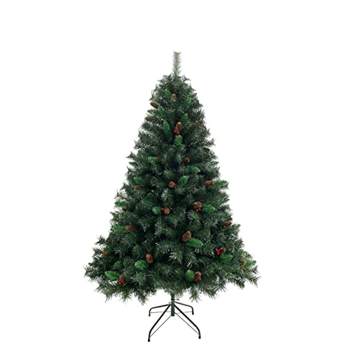 SVITA Künstlicher Weihnachtsbaum 180cm klappbar mit 661 Zweig-Spitzen inkl. Metall Ständer Christbaum Tannenbaum Schnellaufbau Klappsystem Luvi-Nadeln