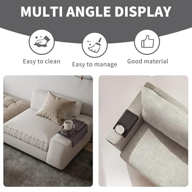 Couch Cup Holder Tray, Silicone Couch Drink Holder, Strong and Weighted Phone/Remote Sofa Cup£¬Gifts for Mom, Dad, Husband, Couch Remote Control and Phone Organizer (Black)