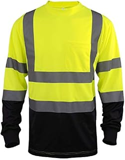 L&M Hi Vis Class 3 T Shirt Reflective Safety Lime Orange Short Long
