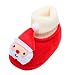 Jimmackey Neonato Unisex Fumetto 3D Natale Scarpe Calzini Bambino Pavimento Calzini Morbide Suola Stivali (Bianco, 0-6 Mesi)