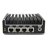 Protectli Vault FW4B - 4 Port, Firewall Micro Appliance/Mini PC - Intel Quad Core (Celeron J3160), AES-NI, Barebone - Compatible with pfSense/OPNsense etc