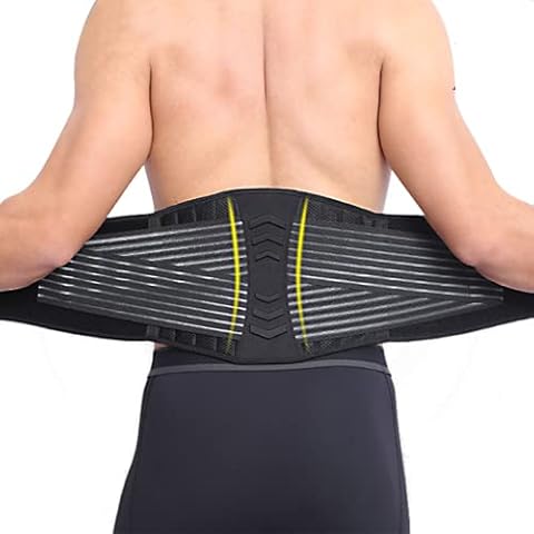Adjustable Lower Back Support Belt Lumbar Brace/Posture Pain Relief Lifting Gym Pain Relief, Back Support, Lumbar, Abdominal Gym (Extra Large) Cover