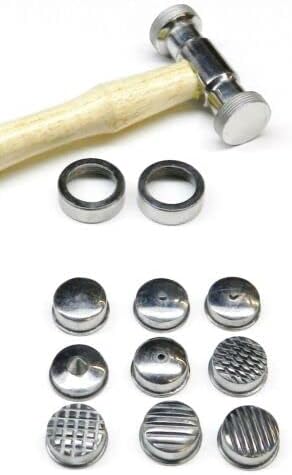 Texturing Hammer with 9 Faces Interchangeable Heads Design Texture Metal Work By JTS