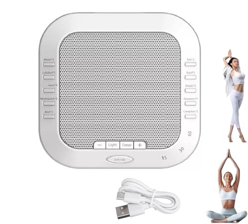 Ora Solfeggio Frequencies Sound Machine - 28 Soothing Sounds with Ambient Night Light | Up to 12H Battery Life, 30/60/90Min Auto-Off Timer | for Meditation, Relaxation, Travel & Stress Relief