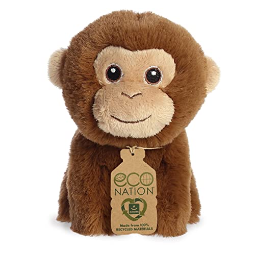 Mini singe en peluche Aurora Eco Nation de 13 cm pour enfant