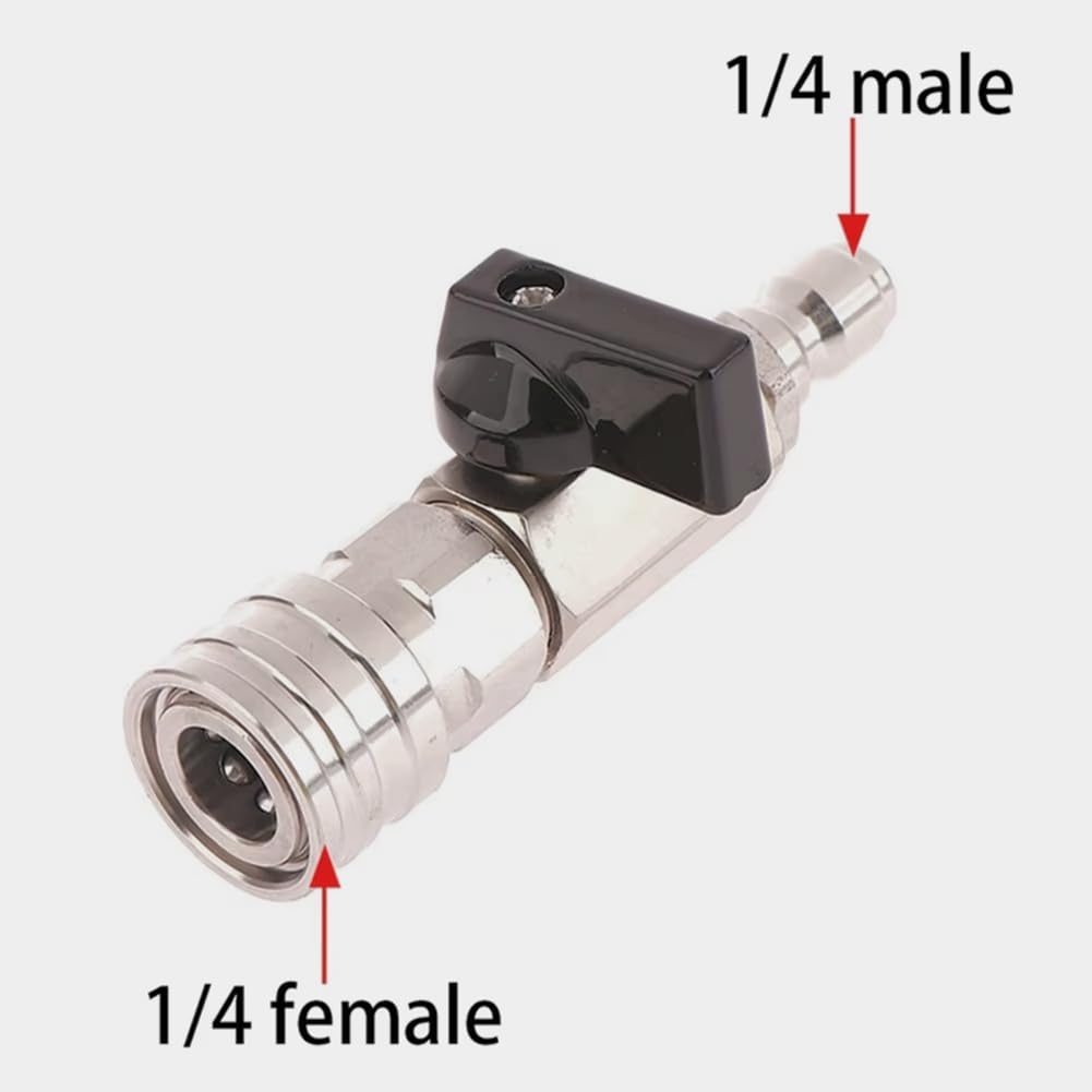 Kit de Válvula de Bola para Lavadora de Alta Presión con Conector Rápido de 1/4 Pulgada para Manguera de Bomba de Lavado A Presión de Automóviles