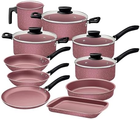 Jogo de Panelas Tramontina Linz em Alumínio com Revestimento Inte...