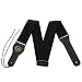 Donner DR-1 Bass Guitar Strap Density Soft Cotton 5cm Width Thick Leather End Black