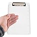 JAM PAPER Small Plastic Memo Clipboards with Low Profile Metal Clip - Mini (6 x 9) - Clear - Clip Board Sold Individually