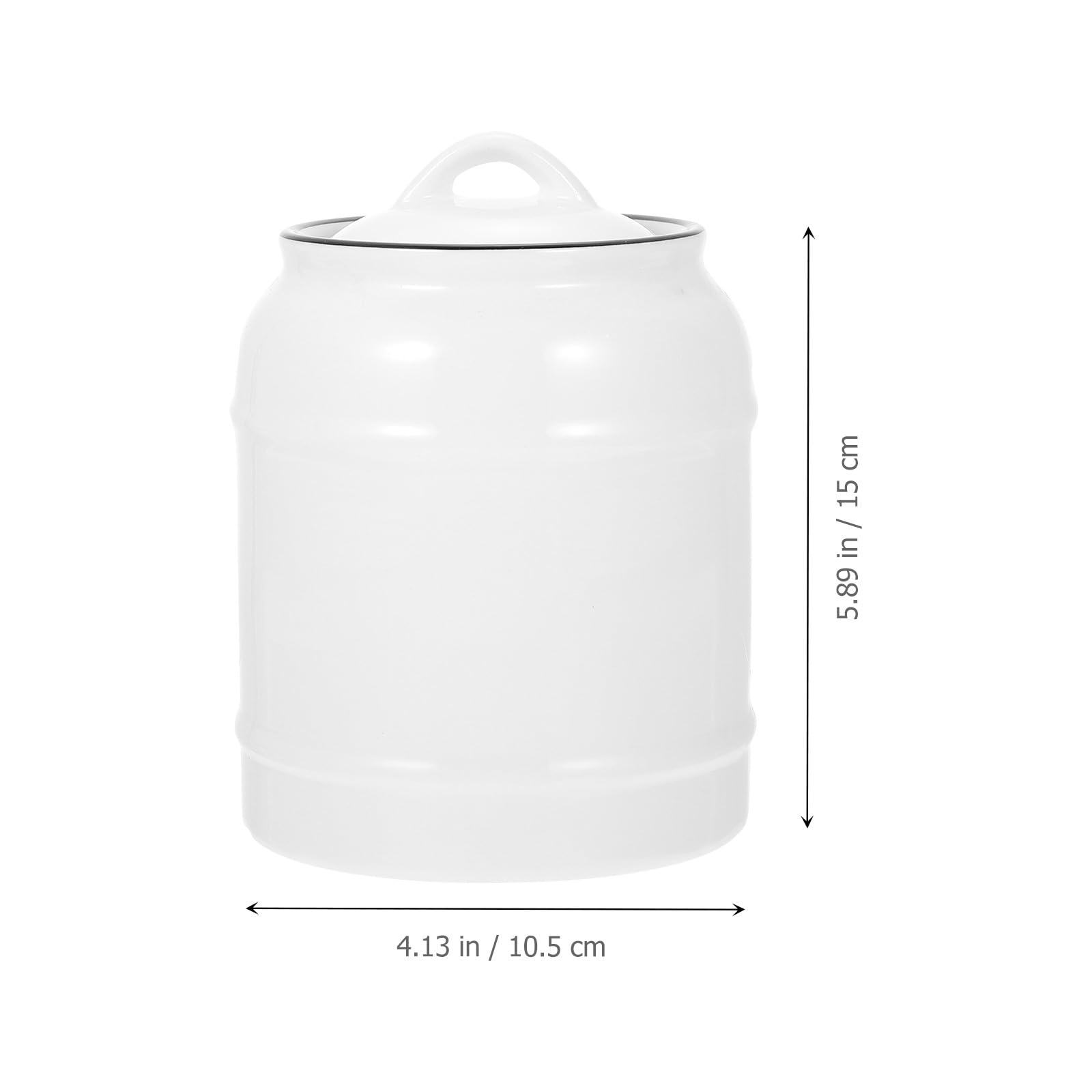 Abaodam Tarro de Almacenamiento Sellado de Cerámica Blanco para Conservar Alimentos Tapa Hermética y Diseño Decorativo para Decorar Tu Hogar