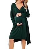 Ekouaer Maternity Nursing Gown and Robe Set Labor Delivery Nursing Nightgowns for Breastfeeding Pregnancy...