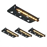 Lecotresy 7inch Retaining Wall Lights 3W LED Hardscape Paver Lighting,2700K Soft White Waterproof Outdoor Step Lights,12V AC/DC Low Voltage Landscape Lighting-4Packs