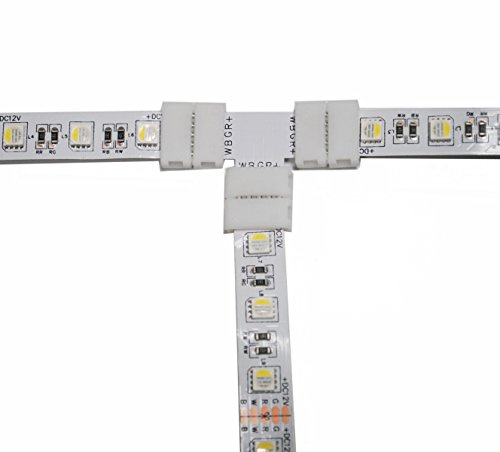 10 Pcs T-Shape 5 Pins Connector Rgbw Fpc Led Light Strip Connectors 90° Angle Corner Connector With 30 Pack 12Mm Strip To Strip Solderless Adapter For Smd 5050 Rgbw Led Strip #TOP3