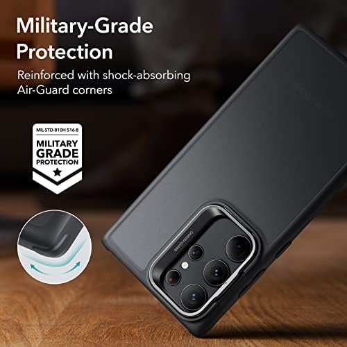 ESR Etui do Samsung S23 Ultra, regulowany, wbudowany pierścień aparatu stojak ochronny do S23 Ultra, ochrona klasy wojskowej, klasyczna podpórka do Samsung Galaxy S23 Ultra, czarny