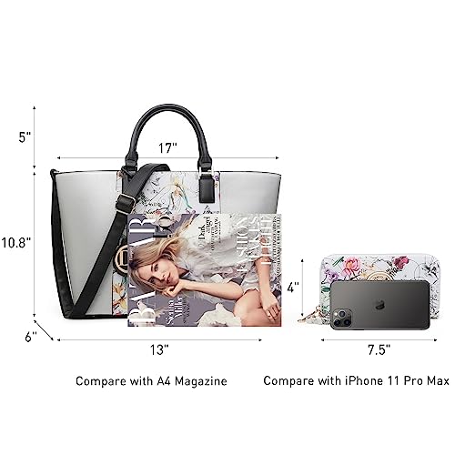 Bolso Satchel Dasein Grande para Mujer con Billetera miniatura 4