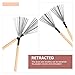 Holibanna 2pcs Wooden Handle Drum Brushes Steel Wire Drum Accessories for Jazz and Drumming Compact Design for Easy Storage for Beginners and Youth Bands Stability
