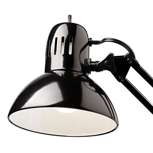 Image of Globe Electric Metal Clamp Clamp-On Lamp with LED Bulb , Black, Pack of 1