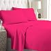 LARA MORADA Set Completo Letto Lenzuola Made in Italy 100% Cotone Tinta Unita Disponibile in 17 Colori (Fuxia, Singolo 1P)