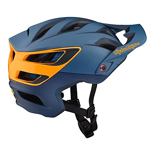 Troy Lee Designs A3 Uno Adult Mountain Bike Helmet Mips Epp Eps Premium Lightweight 16 Vents 3-Way Adjustable Detachable Visor All Mountain Enduro, Gravel, Trail, Bmx, Off-Road Mtb (Blue, Xl/Xxl) #TOP1