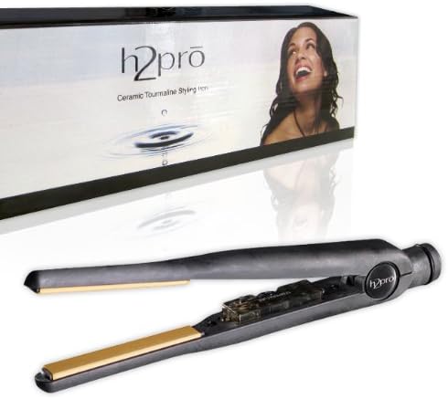 H2pro Professional Ceramic Tourmaline Styling Flat Iron, 4/10 Inch