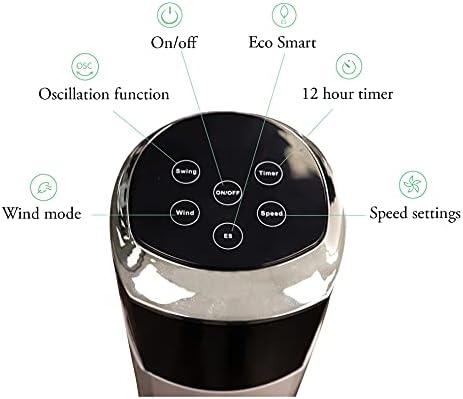Nyxi Tower Fan 38-inch with Remote for Home and Office, 12 Hour Timer, 3 Speed Oscillating Cooling Fan, With Night Mode Option, 92cm High