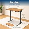 UPLIFT DESK Bamboo (42 x 30 inch) Standing Desk 2-Leg V3 Adjustable Stand Up C-Frame (Indus.), Advanced Keypad, Wire Grommets, Wire Tray, Rocker Board