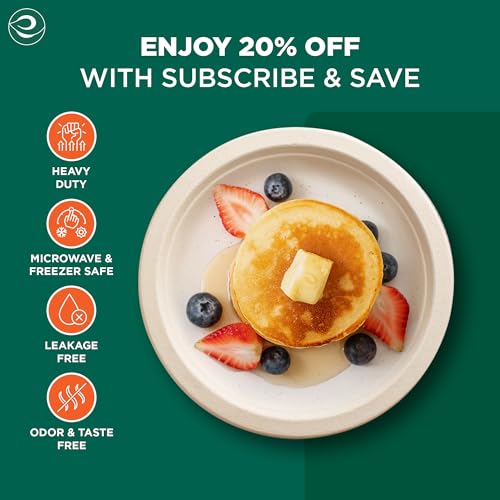 57% Off ECO SOUL Compostable Paper Plates - 100 Pack - Image 4