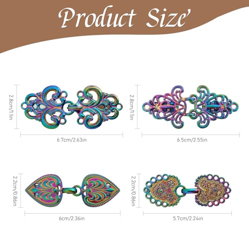 Image of CLINTT Exquisite Retro Sweater Twirl Clips, Cape Cloak Fasteners for Dresses, Stylish Cardigan Clips