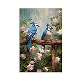 NLKQHTF Blue Jay Poster auf Leinwand, Schlafzimmer, 