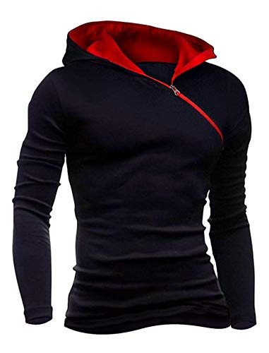 T-shirt pour homme EYEBOGLER bicolore noir et rouge en taille 42