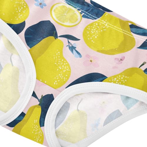Wusikd Pear Leaf Girls' Underwear Cotton Girls Briefs Soft Toddler Underwear 2T4