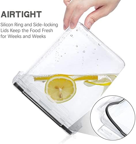 Stuurvnee 2PCS Food Storage Containers with Airtight 6.5L, for Flour, Sugar, Baking Supply and Dry Food Storage