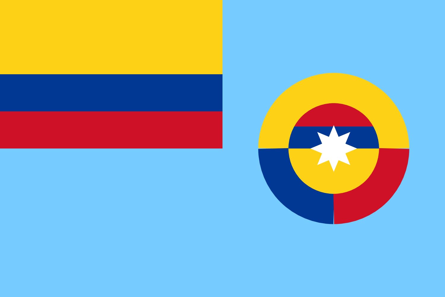 Grand Drapeau Colombie Air Force XL - Idéal pour Célébration Historique et Décoration Extérieure