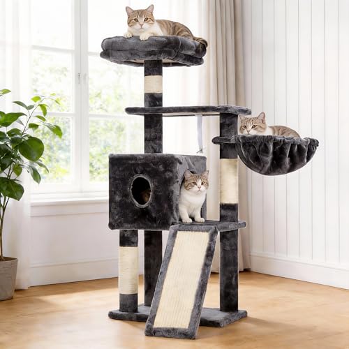 Arbre à chat compact anti-griffures pour protéger le mobilier d'intérieur