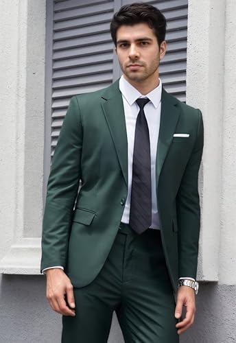 Men's Suits for Men Slim Fit Mens 2 Piece Suit, Formal Mens Suit for Wedding Business Prom Jacket Pants Set4