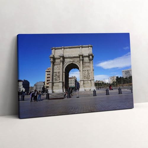 Tableau photo sur toile pour raviver un mur vide, motif Arc de triomphe Marseille