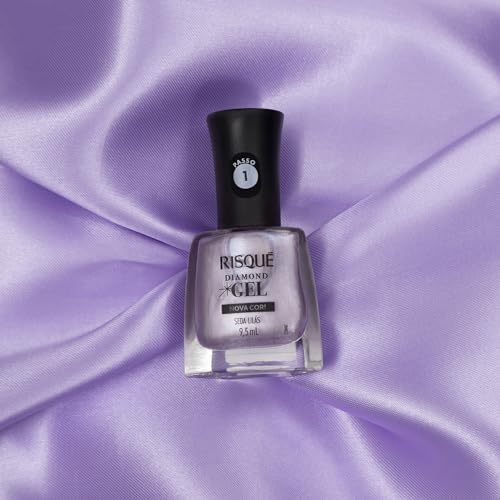 Esmalte Risqué Diamond Gel Seda Lilás Metálico 9,5ml