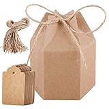 【Geeignet für viele] Gelegenheiten Braune Karton-Geschenkboxen sind eine ideale Verpackungsbox für Hochzeiten, besondere Partys, Babypartys usw. Es kann als Süßigkeitenbox verwendet werden und eignet sich auch zum Platzieren von Süßigkeiten, hausgemachten Keksen, Backwaren und anderen kleinen Gegenständen als Geschenk für Familie oder Freunde Geschenk.