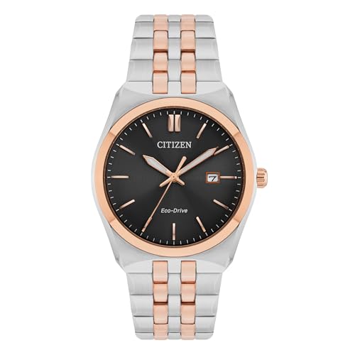 Montre Citizen Homme en acier inoxydable bicolore et cadran gris de précision