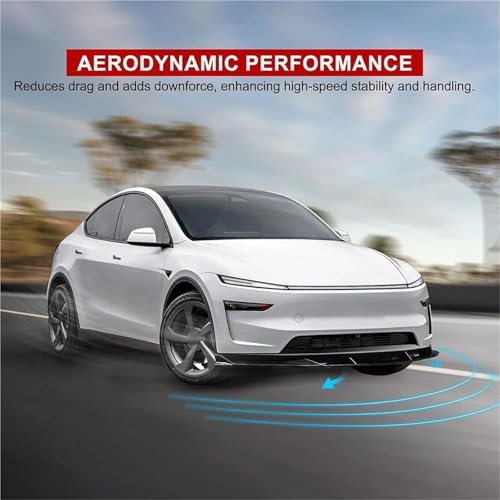 Kit de labios parachoques delantero y divisor para Tesla Model Y Juniper 6