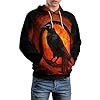GLUDEAR Men's Vikings Tattoo Norse Mythology Graphic 3D Print Hoodie Pullover Sweatshirt Hoodies, Fire Sun Black Raven, 5XL #1