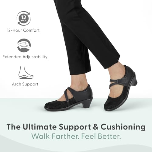 Orthofeet Women's Orthopedic Leather Ella Mary Jane Shoes2