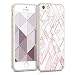 Produktbild kwmobile Hülle kompatibel mit Apple iPhone SE (1.Gen 2016) / 5 / 5S - Handyhülle - Handy Case Glory Mix Marmor Rosegold Weiß Altrosa